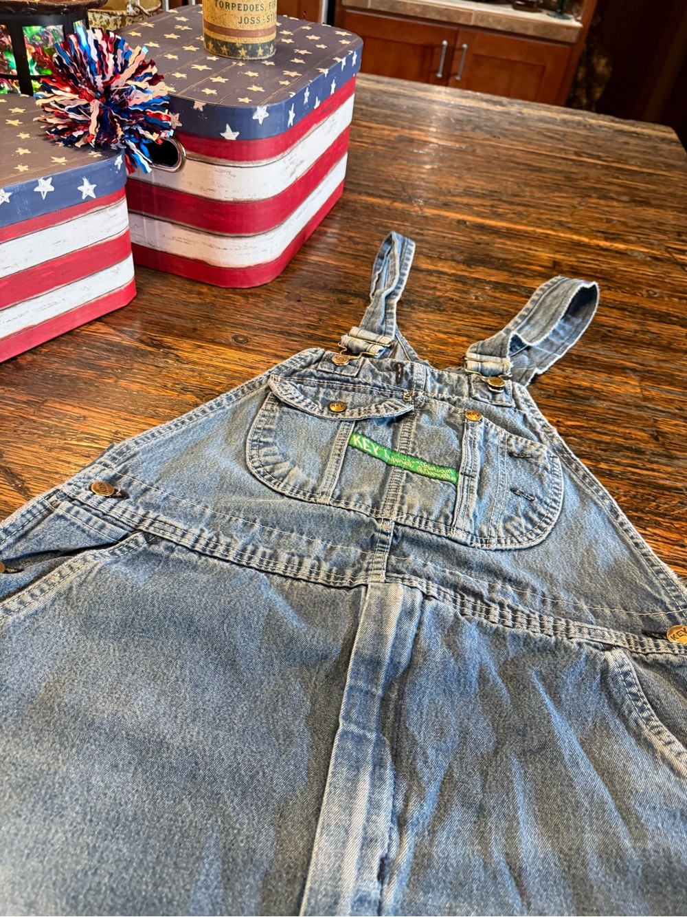 Classic Blue Key Imperial Denim Overalls Scarecrow Scare Actor Haunt 38 X 29